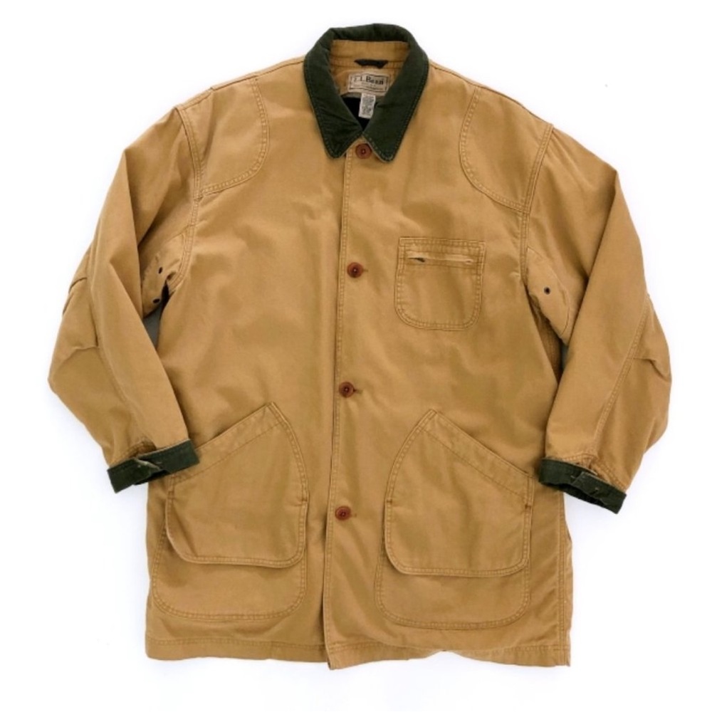 Vintage LL BEAN Men's Flannel Field Work Chore Coat Sz L - Picture 2 of 10